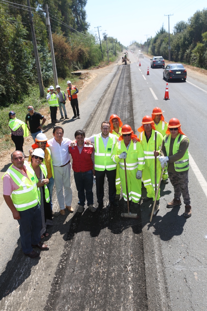 MOP avanza en la pavimentación de la ruta Linares Yerbas Buenas